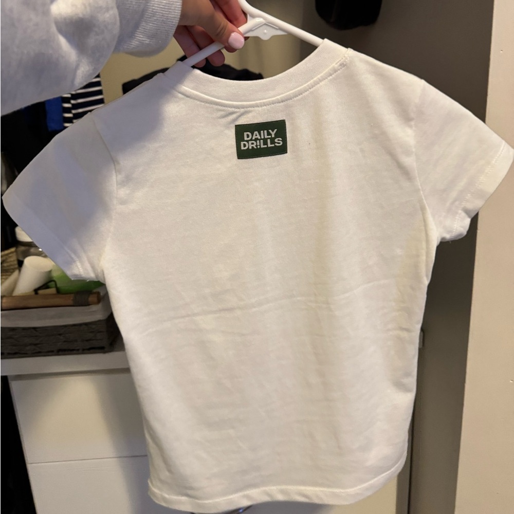 daily drills white tshirt
